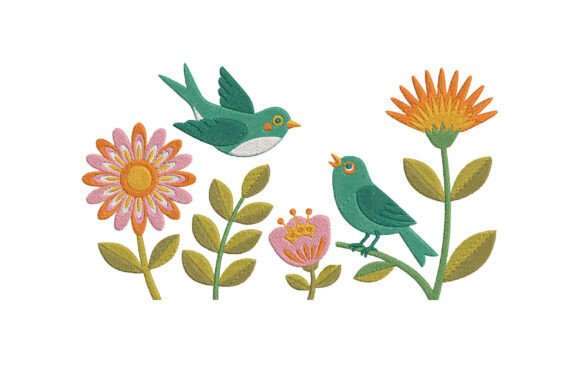 Birds and Flowers Embroidery Design Review