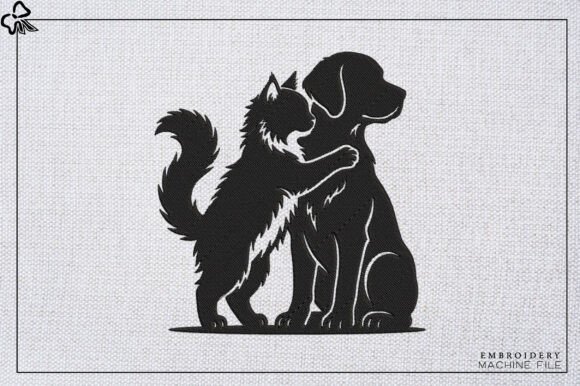 Cat Hugging Dog Embroidery Design Review