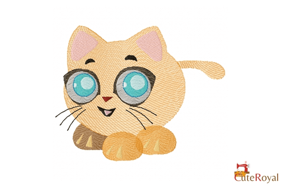 Cute Big‑Eyed Kitten – Embroidery Design Review