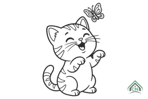 Cute Cat with Butterfly Embroidery Review