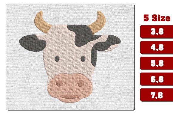 Cute Cow Head Farmhouse Embroidery File Review