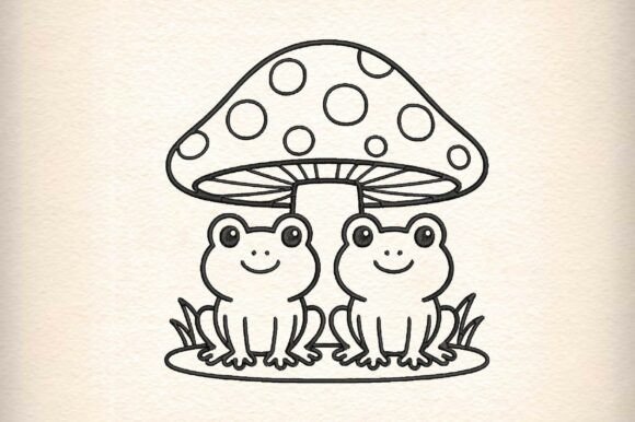 Cute Frog Couple Embroidery Design Review