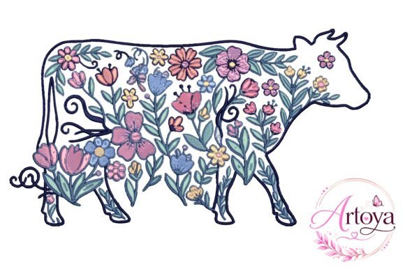 Floral Cow Embroidery Design Review