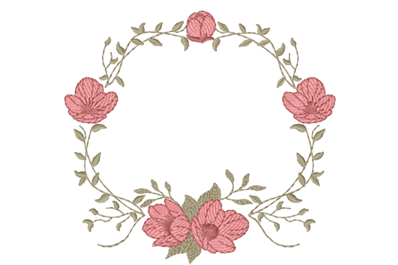 Floral Embroidery Frame with Pink Roses Review