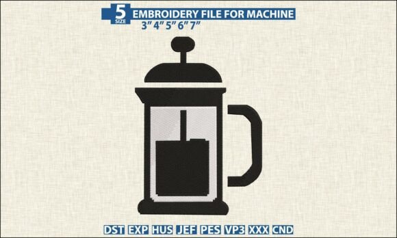 French Press Embroidery Pattern DST PES Review