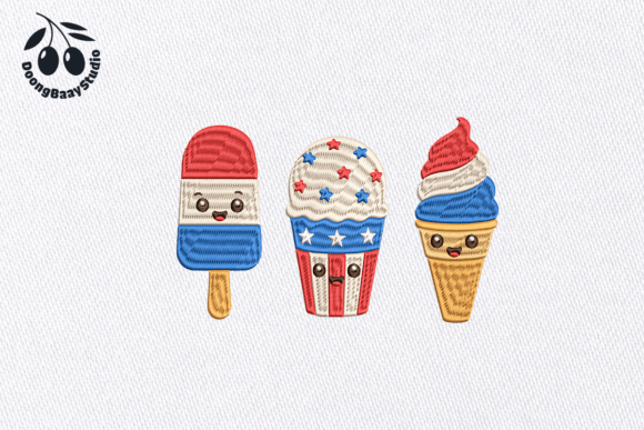 Patriotic Ice Cream Embroidery Design Review