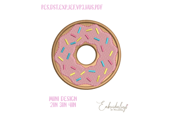 Pink Mini Donut Embroidery Design Review