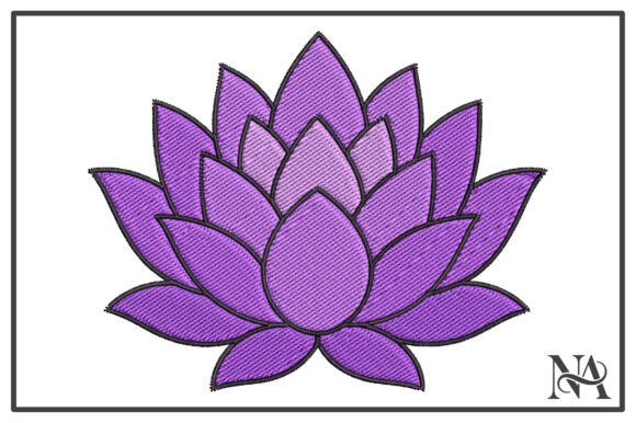 Purple Lotus Flower Embroidery Design Review