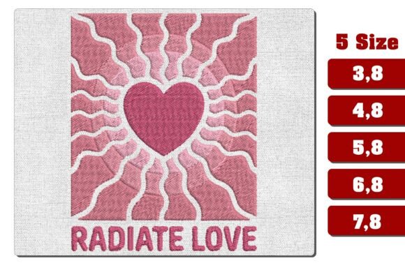 Radiate Love Heart Sunburst Embroidery Review