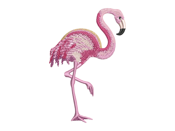 Standing Pink Flamingo Embroidery Review