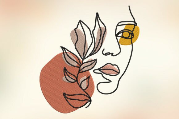 Woman s Floral Face Embroidery Design Review